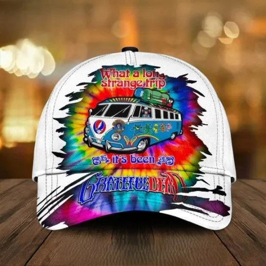 Discover Grateful Classic Cap Vintage Rock Band Logo Adjustable All Over Print