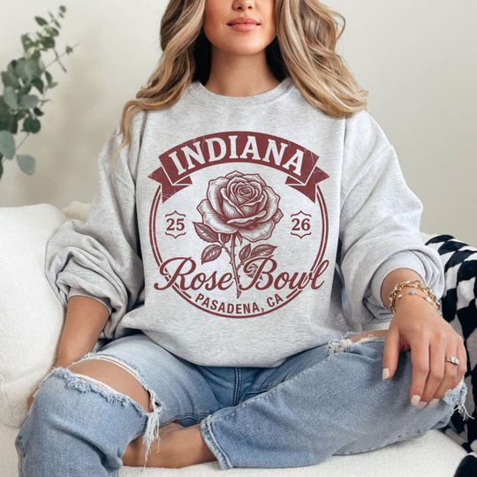 Indiana Rose Bowl Sweatshirt, Pasadena CA Football Shirt, Retro College Game Day Tee, Hoosiers Football Fan Gift