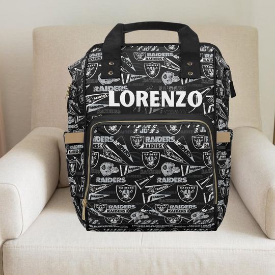 Discover Las Vegas Raiders Diaper Backpack, Football Bag for Boys