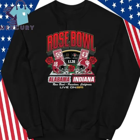 Discover Hoosiers Vs Crimson Tide 2026 Rose Bowl Helmet Sweatshirt