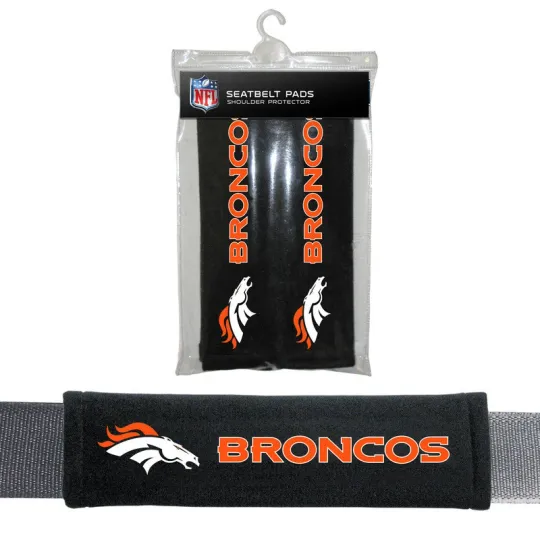 Discover football Denver Car Truck Bag Seat Belt Pads / Shoulder Pads Covers