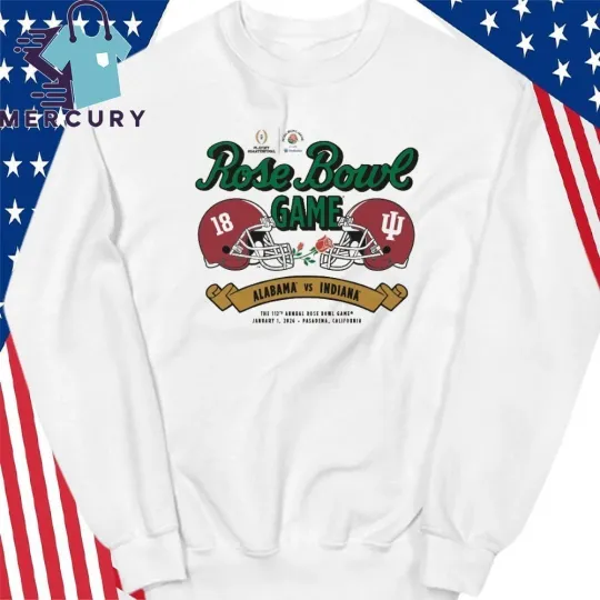 Indiana vs Albm 2026 Rose Bowl Game Helmet Matchup Sweatshirt