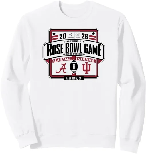 Albm Crimson Tide vs Indiana Hoosiers Rose Bowl CFP 2026 Sweatshirt