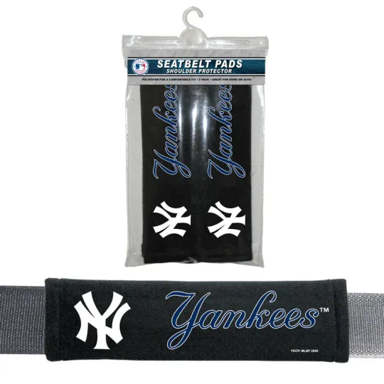 Discover New York Baseball Car Truck Bag Seat Belt Pads / Shoulder Pads Covers