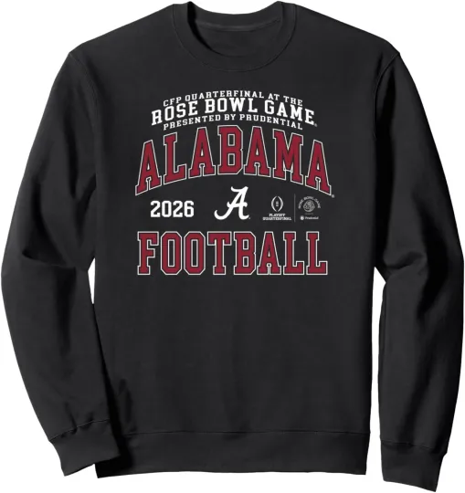 Alb Crimson Tide Rose Bowl 2025-2026 CFP Quarterfinal Sweatshirt