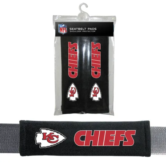 Discover football Kansas City Car Truck Bag Seat Belt Pads / Shoulder Pads Covers