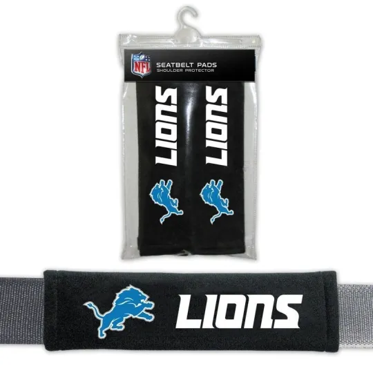 Discover football Detroit Lions Car Truck Bag Seat Belt Pads / Shoulder Pads Covers