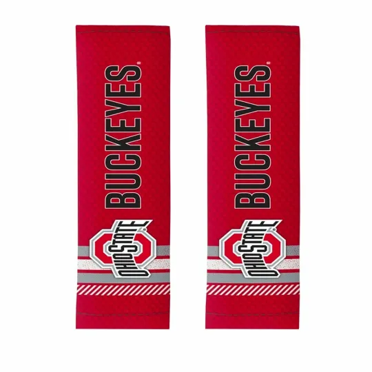 Discover University Ohio State Buckeyes Seat Belt Pads Shoulder Protector Universal Size