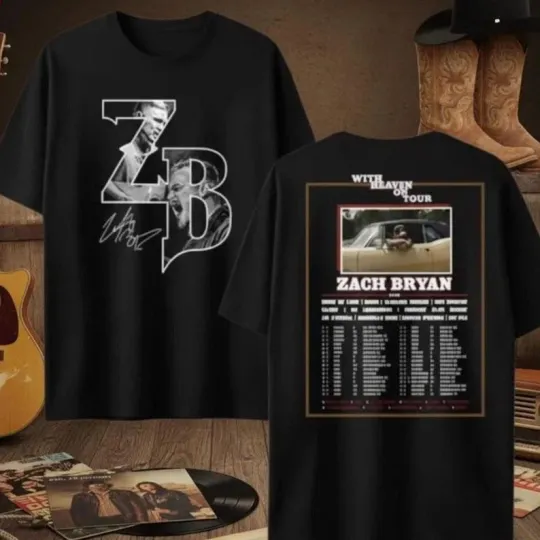 Discover HOT ! Zach Bryan With Heaven On Tour 2026 Concert T Shirt Unisex Tee