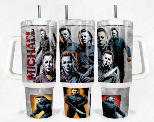 Discover Michael Myers Halloween Horror 40oz Tumbler with Handle