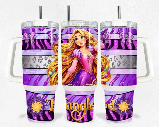 Princess Rapunzel 40oz Tumbler with Handle