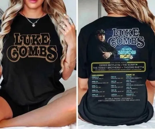 Discover 2026 Lukee Comb My Kinda Saturday Night Tour T-shirt, Country Music Concert