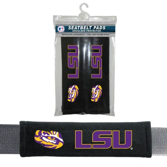 LSU Tigers Car Truck Bag Seat Belt Pads Shoulder Pads Covers