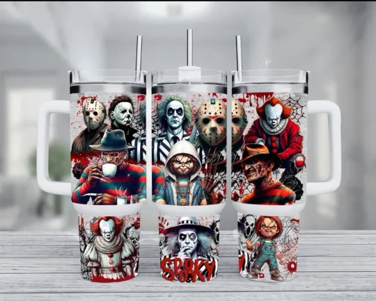Discover Horror 40oz Tumbler with Handle