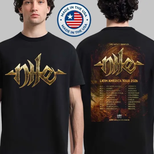 Discover Nile Latin America Tour 2026 Schedule Dates Inspired T-shirt