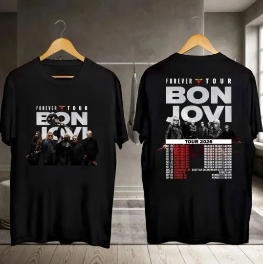Discover Bon Jovi 2026 Forever Tour Schedule T-Shirt