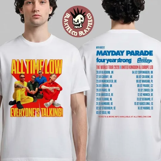 Discover All Time Low Everyone's Talking The World Tour 2026 Inspired Unisex T-Shirt