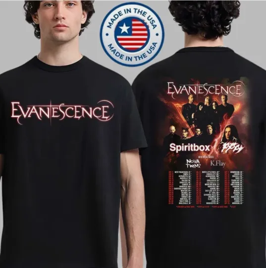 Evanescence World Tour 2026 North American UK And Europe Unisex T-Shirt