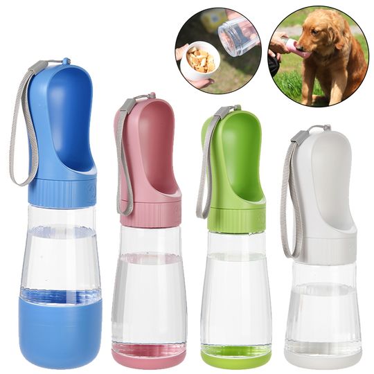 Discover Portable Dog Water Bottle With Food Container Travel 2 in 1 Pet Water Dispenser For Small Large Dogs Cat Labrador Drinking Bowls