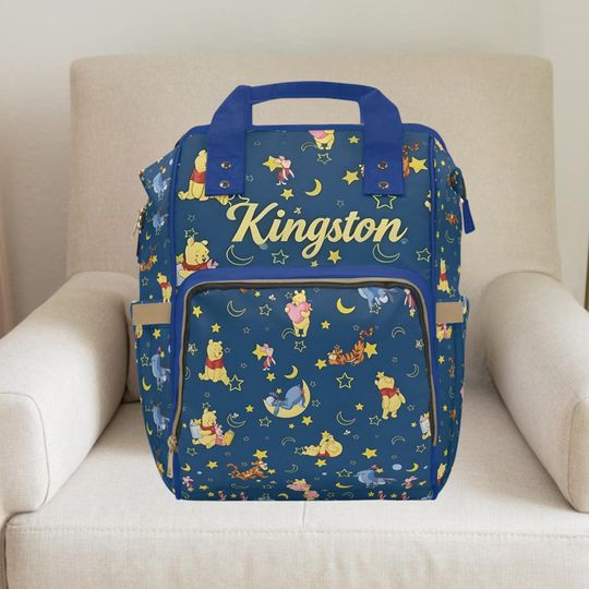 Discover Winnie the pooh,Winnie the pooh blanket,Boy diaper bag,Custom diaper bag,Winnie the pooh baby shower,baby boy gift personalized