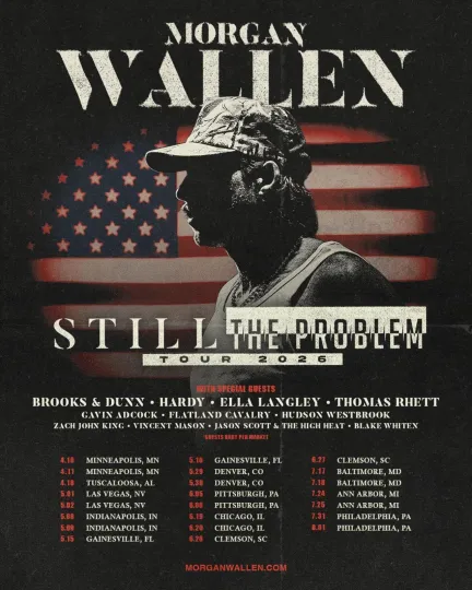 Hot Wallen Western Still The Problem Tour 2026 Concert Poster