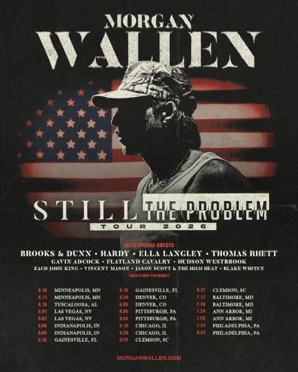 Wallen Western Still The Problem Tour 2026 Concert Poster