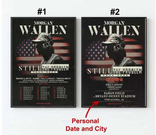 Discover Custom Wallen Western 2026 Still the Problem Tour Poster