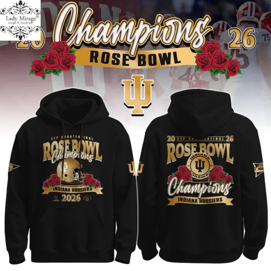 Indiana Hoosier Rose Bowl Game Champions Jan 1st 2026 3D Hoodie