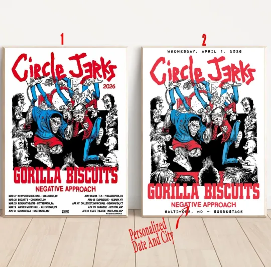 Custom Circle Jerks Tour 2026 Poster