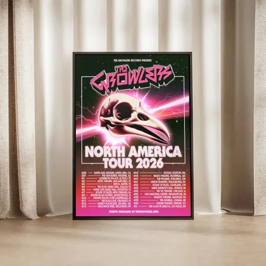 Discover The Growlers North America Tour 2026 City Dates Poster