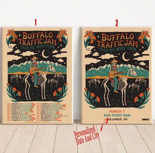 Discover Custom Buffalo Traffic Jam Take Me Home Tour 2026 Poster