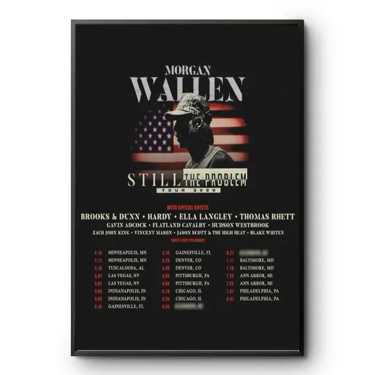 Discover Wallen Western Still The Problem Tour 2026 Poster