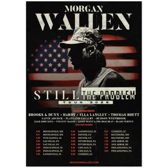 Discover Wallen Western Still The Problem Tour 2026 Poster
