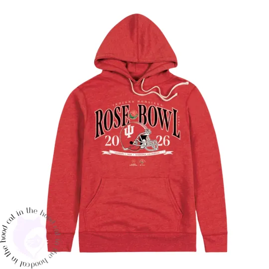 Indiana Hoosiers 2026 Rose Bowl Crimson Hoodie