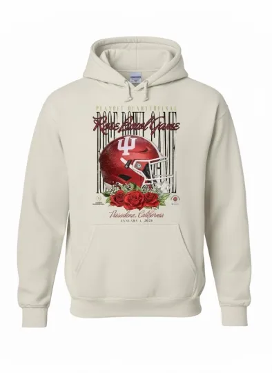 Discover Indiana Hoosier Ivory Something Inked 2026 Rose Bowl  Hoodie Brand New