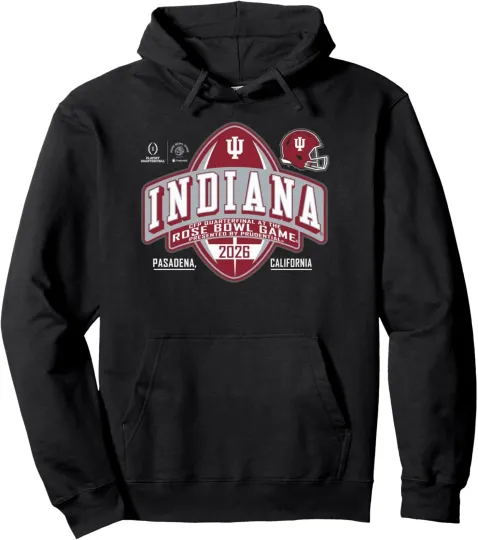 Indiana Hoosiers Rose Bowl 2025-2026 CFP Quarterfinal Pullover Hoodie