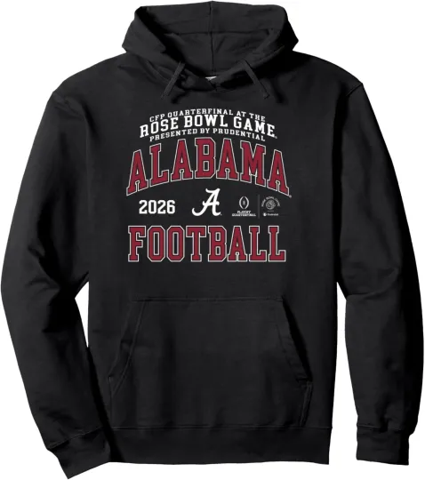 Album Crimson Tide Rose Bowl 2025-2026 CFP Quarterfinal Pullover Hoodie