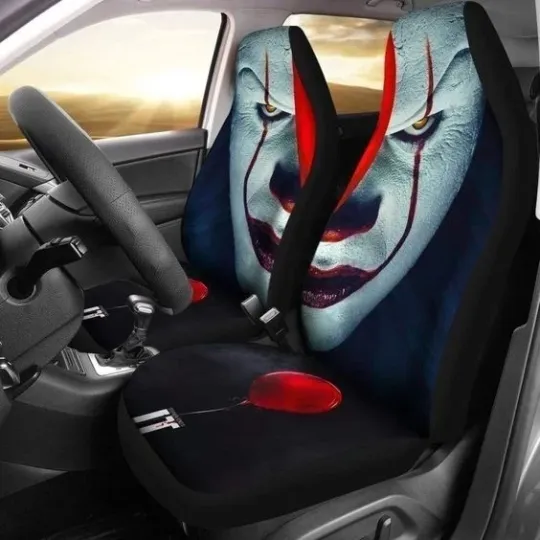 Discover Pennywise Face It Car Seat Covers Horror Movies Car Seat Covers (set of 2)