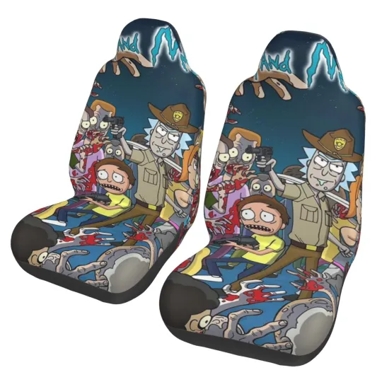 Discover Rick And Rickandmorty Car Seat Covers 2 Pcs Seat Protector Cover Universal Front