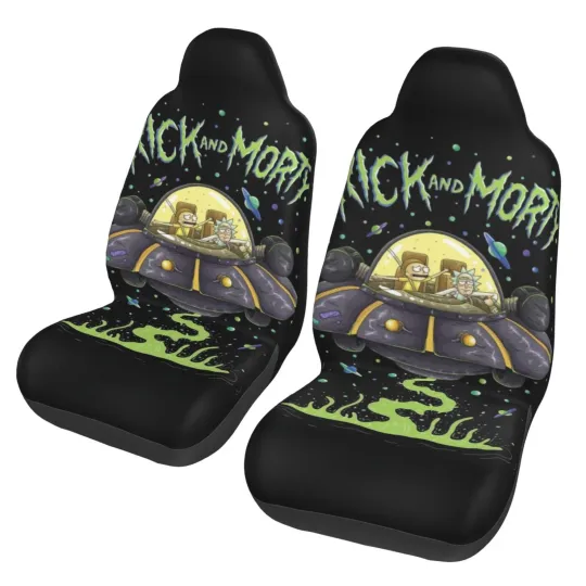 Rick And Rickandmorty Car Seat Covers 2 Pcs Seat Protector Cover Universal Front