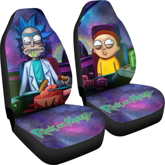 Rick and Rickandmorty Car Seat Covers Protect Set Of 2 Universal Car Accessories