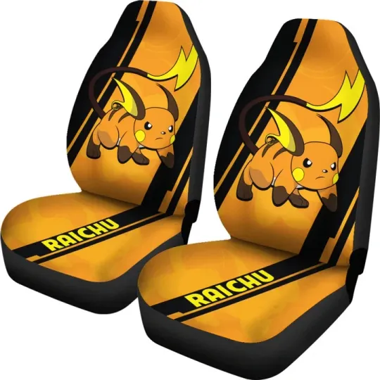 Raichu PKM Car Seat Covers Style Custom For Fans Car Accessories