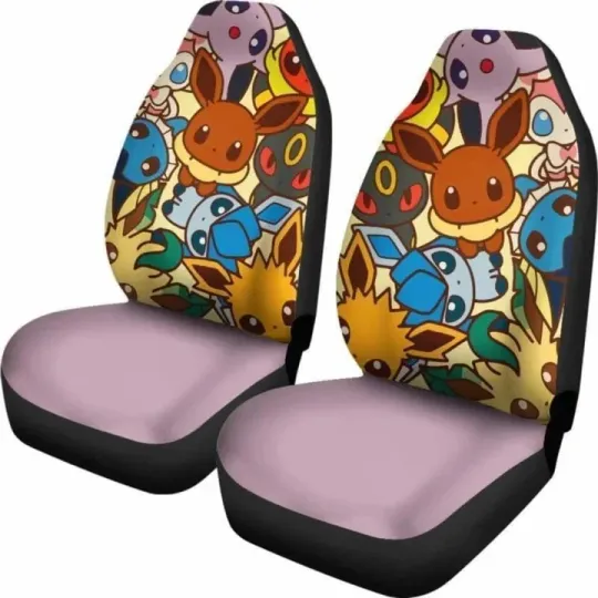 Eevee PKM Car Seat Covers Universal Fit Car Accessories