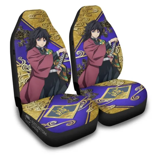 Discover Giyu Tomioka demon Car Seat Covers Set Car Accessories Of 2 Unive
