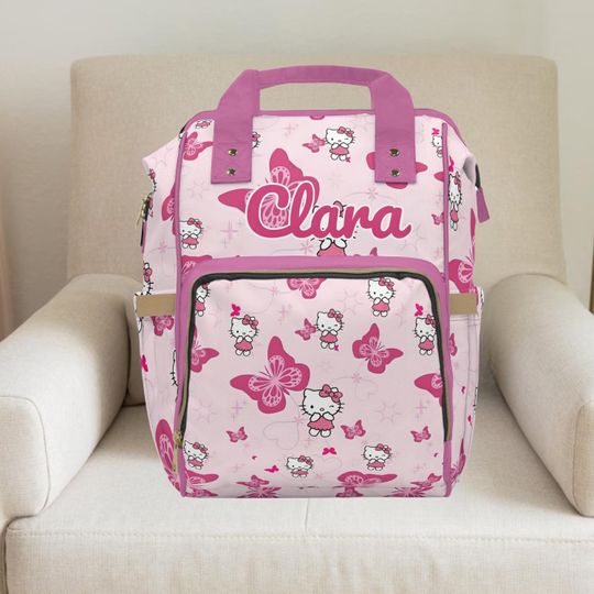 Discover Hello Kitty Butterfly Diaper Backpack ,Hello Kitty,Hello kitty gift,Girl diaper bag,Hello kitty baby shower,First time mom gift,New mom gift