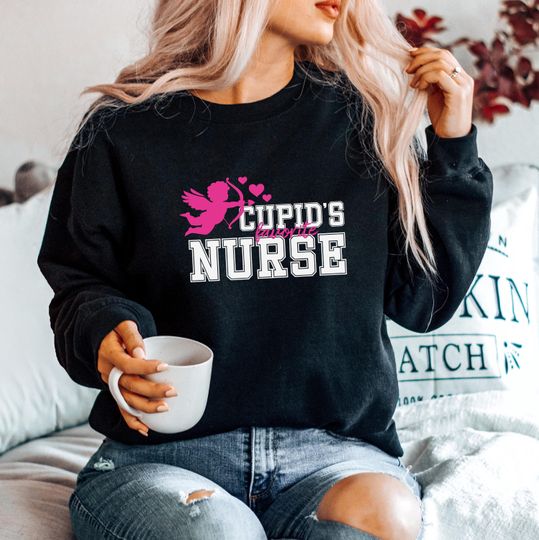 Discover Cupids Favorite Nurse Sweatshirt Cute Valentine Nurse Gift