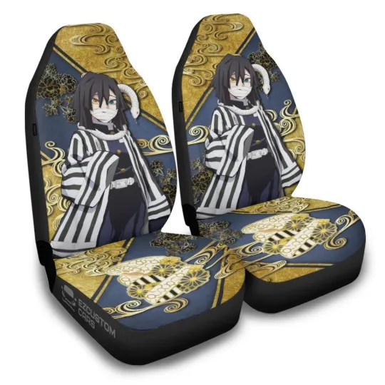 Discover Obanai Iguro demon Car Seat Covers Set Car Accessories Of 2