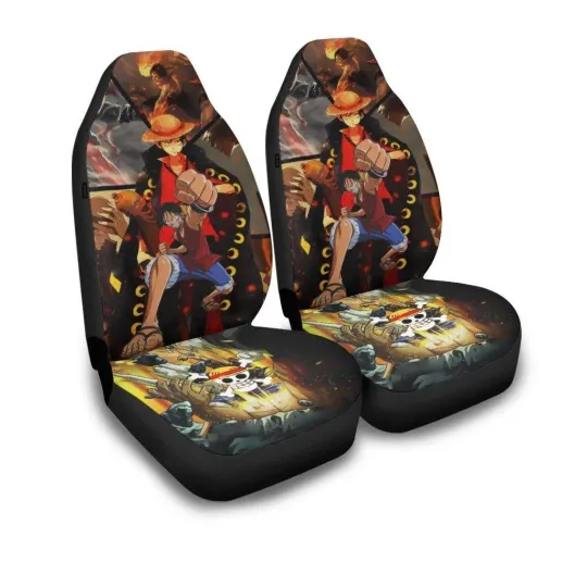 Discover Luffy Car Seat Covers One Piece Anime Car for Car