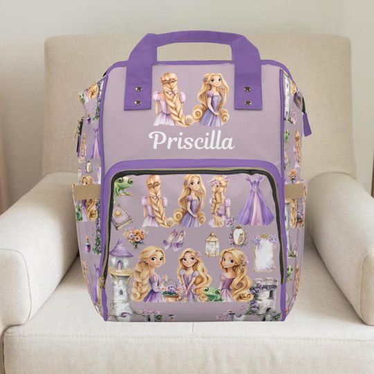 Rapunzel Diaper Backpack for Boys and Girls