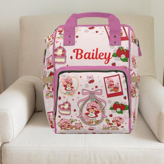 Discover Coquette Strawberry shortcake, Strawberry shortcake Girl diaper bag Custom diaper bag,Baby girl blanket,Berry first birthday bundle ,